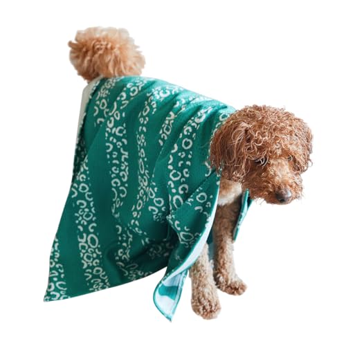 Dock & Bay Hundehandtuch - Besonders saugfähig und schnell trocknendes Handtuch mit Tragetasche - 100% recycelt - Woofs Go Wild, Medium (90x50cm, 35x19) von Dock & Bay