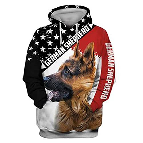 Fashion Animal German Shepherd Dog 3D Printed Hoodie Men Women Casual Pet Dog Designs Hooded Coat Drop von Docorou