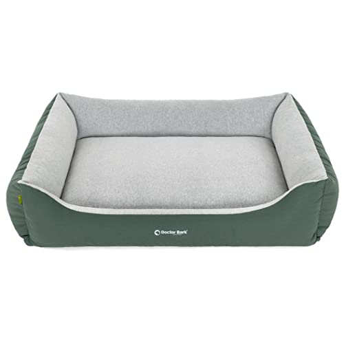 Doctor Bark Hundebett Grosse Hunde - Hundekorb Waschbar - Flauschig, Weich und Kuschelig - Robust und Strapazierfähig - Made in Germany - GreenLabel (XL - 110x85 cm, Grün) von Doctor Bark