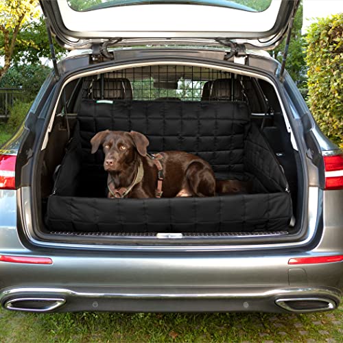 Doctor Bark universeller Kofferraumschutz für Hunde mit Ladekantenschutz, waschbar & geruchsfrei, komfortabler All-Side Schutz für SUV, Kombi und Van (Gr. M - 90x90 cm/Schwarz) von Doctor Bark