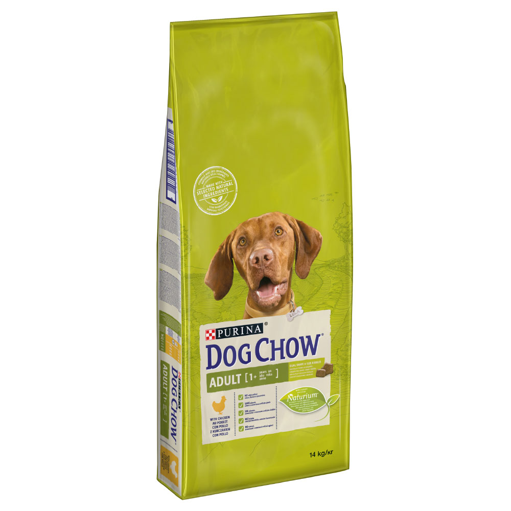 2 kg gratis! 14 kg PURINA Dog Chow - Adult Huhn von Dog Chow