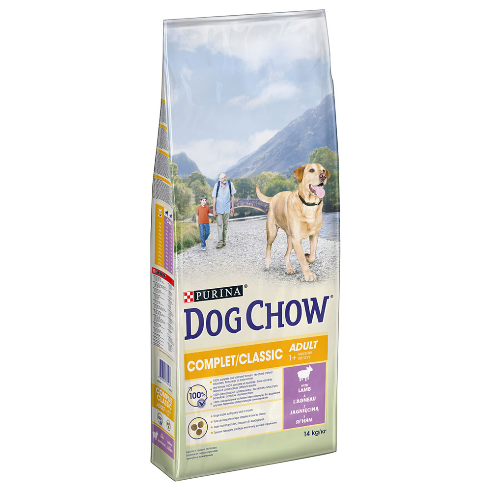 2 kg gratis! 14 kg PURINA Dog Chow - Complet/Classic mit Lamm von Dog Chow