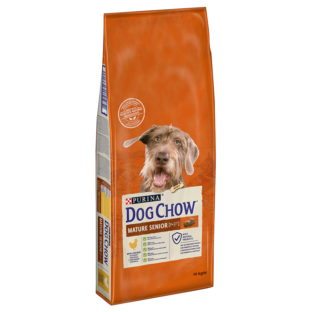 2 kg gratis! 14 kg PURINA Dog Chow - Mature Senior Huhn von Dog Chow