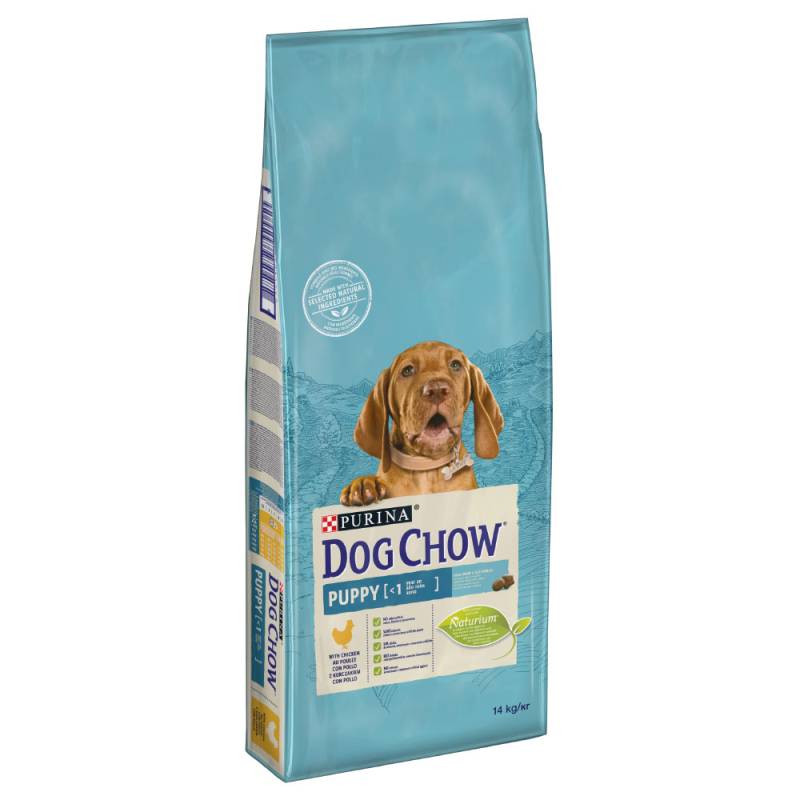 2 kg gratis! 14 kg PURINA Dog Chow - Puppy Huhn von Dog Chow