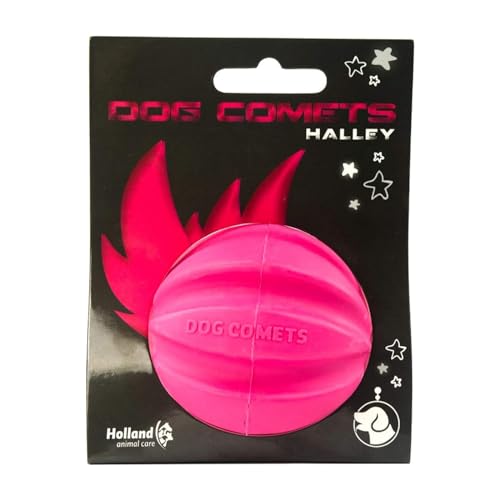 Dog Comets Ball Swift Tuttle mit Seil Ø6 cm - Hundespielzeug - Hundespielzeug Ball - Hundeball Naturkautschuk - Ball Hund - Rosa von Dog Comets