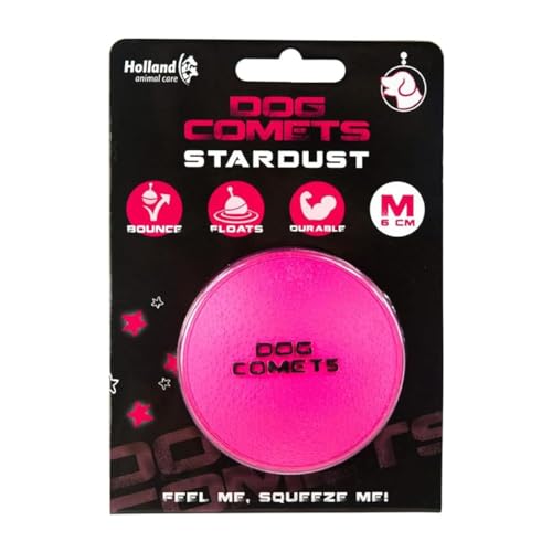 Dog Comets Ball Stardust Ø6 cm - Hundespielzeug Ball - Hundeball Naturkautschuk - Ball Hund - Rosa - 1 stück von Dog Comets