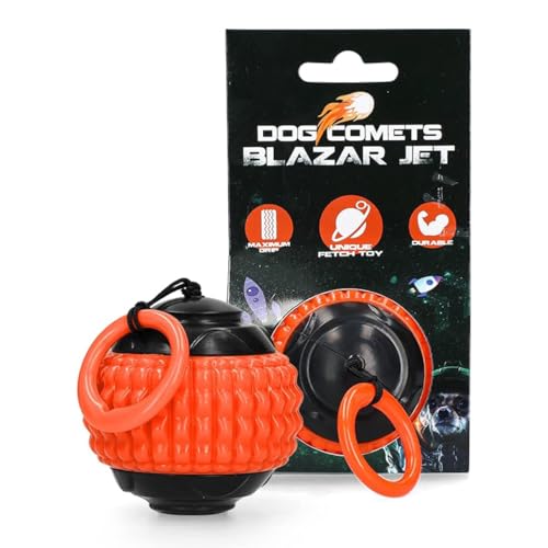 Dog Comets Blazar Jet - Ø 5 cm - Hundespielzeug - Hundeball - Kunststoff - Apportierspielzeug - Interaktives Hundespielzeug - Orange von Dog Comets