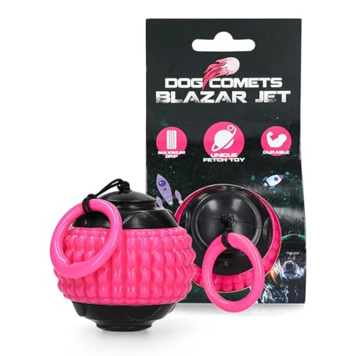 Dog Comets Blazar Jet - Ø 5 cm - Hundespielzeug - Hundeball - Kunststoff - Apportierspielzeug - Interaktives Hundespielzeug - Rosa von Dog Comets