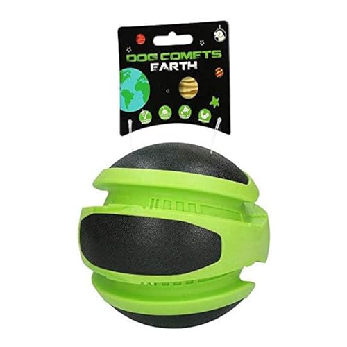 Dog Comets Earth - Hundespielzeug - Hundeball - Bouncing - TPR-Gummi - Ø14 cm – Grün von Dog Comets