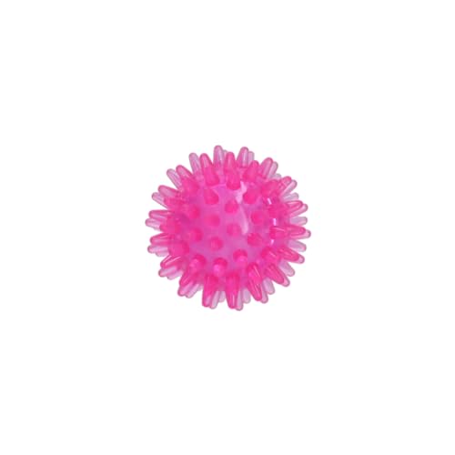 Dog Comets Exoplanet - 5 cm - Hundespielzeug - Hundeball - Apportierspielzeug - Igelball - Wasser und Land - Zahnen - Interaktives Hundespielzeug - Mit Piepton - Rosa - S von Dog Comets