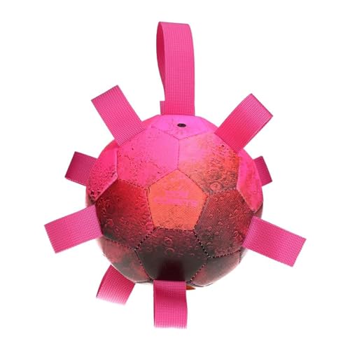 Dog Comets Hypernova Ø 15 cm - Spielzeug Hund - Hundespielzeug Ball - Apportierspielzeug - Hundeball mit Nylonschlaufen - Ball Hund - Schwimmend - Interaktives Hundespielzeug - Rosa von Dog Comets