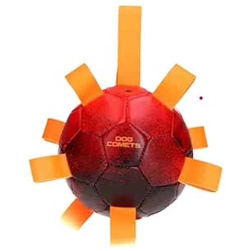 Dog Comets Hypernova Ø 15 cm - Spielzeug Hund - Hundespielzeug Ball - Hundeball mit Nylonschlaufen - Ball Hund - Schwimmend - Orange von Dog Comets