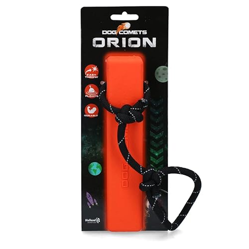 Dog Comets Orion Hundespielzeug - Langlebiges Hundespielzeug - Schwimmfähiges Hundespielzeug - Apportierspielzeug für Hunde - Für Hunde geeignet (Orange) von Dog Comets