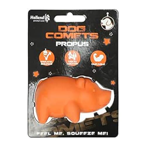 Dog Comets Propus - Leckerli-Versteck - Hundespielzeug - Hüpfend - Gummi - 8 cm - Orange von Dog Comets