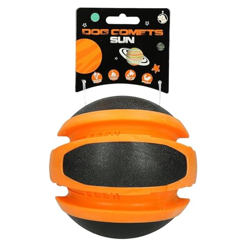 Dog Comets Sun Ø14 cm - Hundespielzeug Ball - Hundeball - Ball Hund - Hüpfend - TPR-Gummi - Orange von Dog Comets