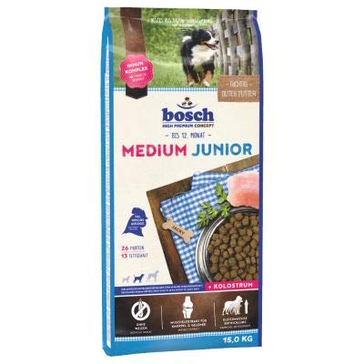 Dog Food Hundefutter Bosch Medium Junior Dry Premium Diät für Welpen mittelgroßer Rassen, Vorteilspackung: 2 x 15 kg von Dog Food