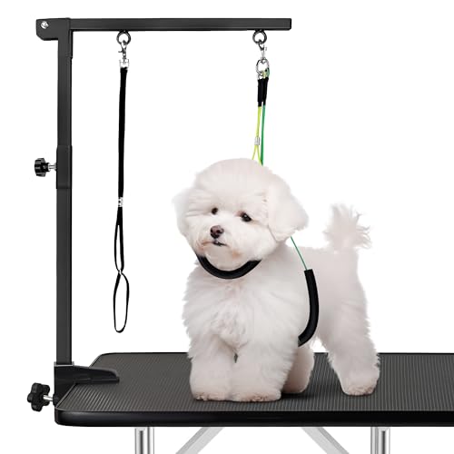 Fellpflegetisch für Hunde, 94 cm, mit Schlaufe, faltbar, für kleine und mittelgroße Hunde von Dog Grooming Table Arm