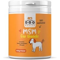 Dog-Native MSM Pulver für Hunde (99,99% Reinheit), Gelenkpulver für Gelenke & Knochen, 500g von Dog-Native