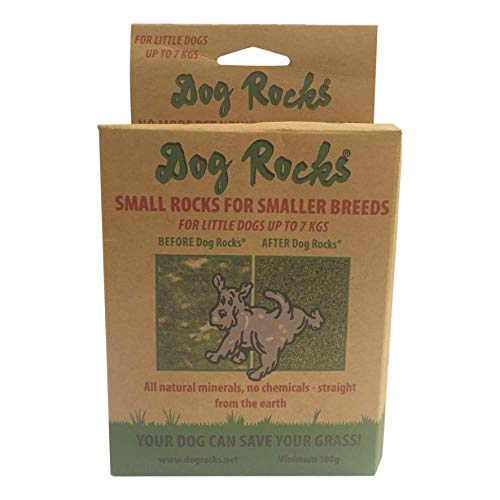 Dog Rocks - Urinpflasterverhinderer (100 g) /Natürlicher Hunde-Urin-Neutralisator für Wassernäpfe, Grasreparatur, Reparatur von Urinstandflecken von Dog Rocks