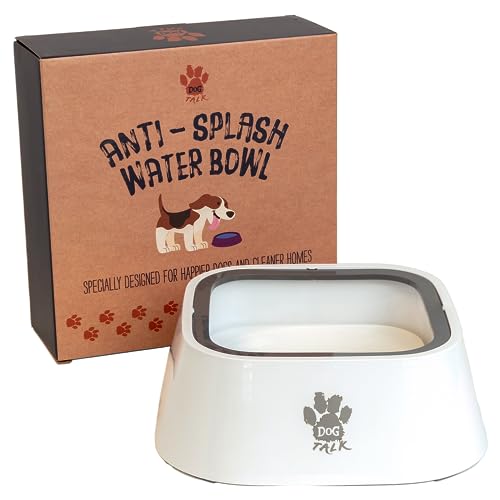 Floating Water Bowl for Pets Wassernapf für Hunde, auslaufsicher, spritzwassergeschützt, schwimmend, für Hunde und Katzen, langsames Trinken Weiß Vechile, Grau von Dog Talk