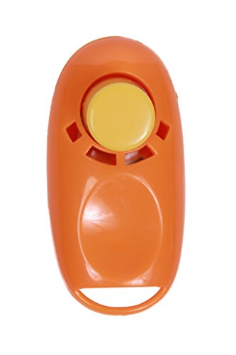 Dog-Toy Button Clicker - Clickertraining für Hunde, Katzen und Pferde (orange) von Dog-Toy