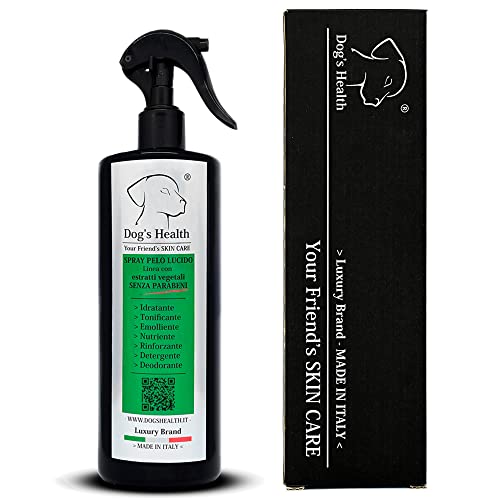 Dog's Health - Glanzspray für Hundefell 500ml - Trockenshampoo für Hunde mit NEEMÖL und Aloe Vera, auch als parasitenabweisendes Shampoo für Hunde, pflanzliches Produkt ohne GVO von Dog's Health