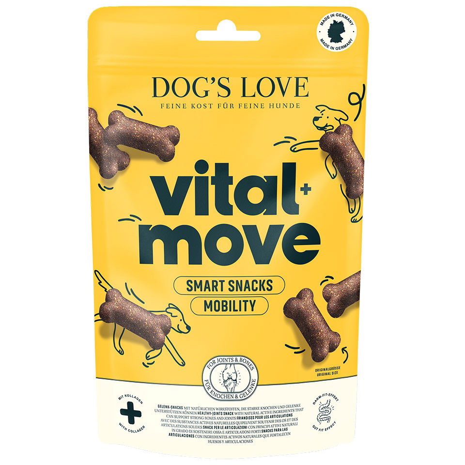 DOG'S LOVE 2-in-1 Hunde Leckerlis Vital+ Smart Snacks MOVE 150g - 6er Vorteilspack , getreidefrei | Trainings-Leckerli & Belohnung für Hunde DOG'S LOVE 2-in-1 Hunde Leckerlis Vital+ Smart Snacks MOVE 150g - 6er Vorteilspack , getreidefrei | Trainings-Leckerli & Belohnung für Hunde von Dog's Love