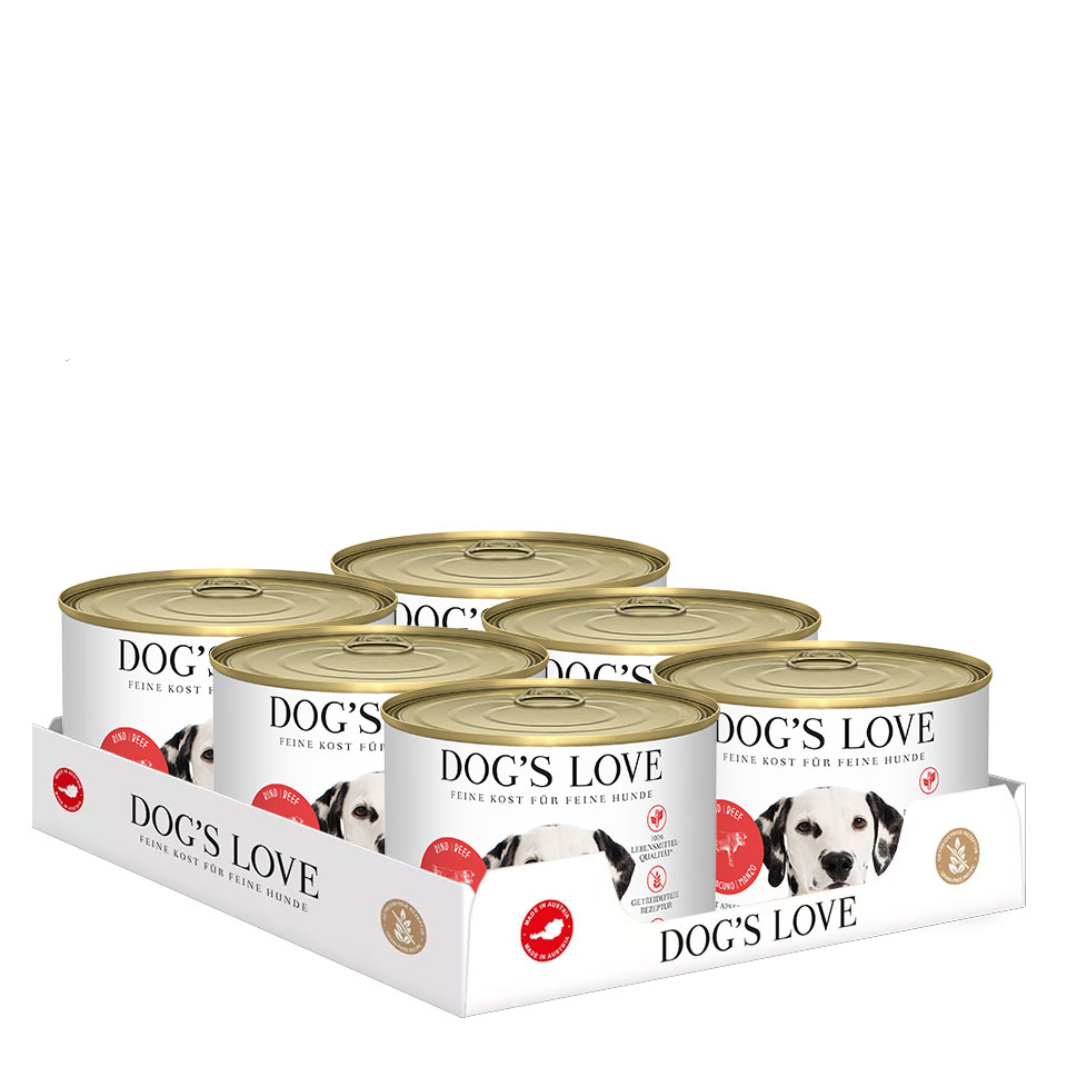 DOG'S LOVE Hunde Nassfutter Multipack 6x200g aus Rind | Hundefutter für Adult DOG'S LOVE Hunde Nassfutter Multipack 6x200g aus Rind | Hundefutter für Adult von Dog's Love