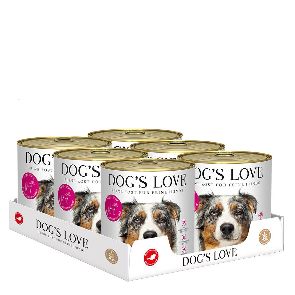 DOG'S LOVE Hunde Nassfutter Multipack 6x800g aus Pferd | Hundefutter für Adult DOG'S LOVE Hunde Nassfutter Multipack 6x800g aus Pferd | Hundefutter für Adult von Dog's Love