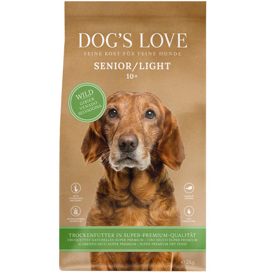DOG'S LOVE Hunde Trockenfutter aus Wild 2kg für Senioren | Hoher Fleischanteil, Mono-Protein, getreidefrei DOG'S LOVE Hunde Trockenfutter aus Wild 2kg für Senioren | Hoher Fleischanteil, Mono-Protein, getreidefrei von Dog's Love