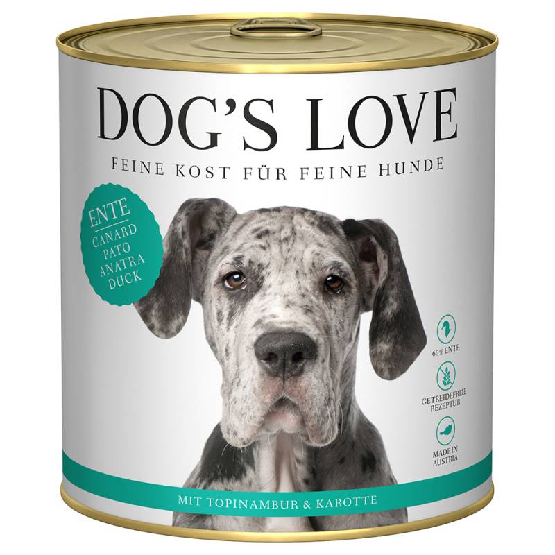 Dog´s Love Adult 6 x 800 g - Ente von Dog´s Love