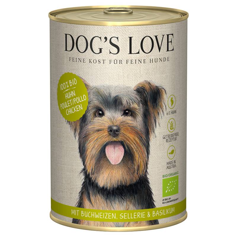 Dog´s Love Bio 6 x 400 g - Bio-Huhn von Dog´s Love