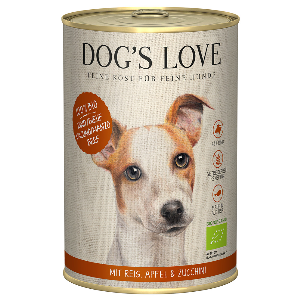 Dog´s Love Bio 6 x 400 g - Bio-Rind von Dog´s Love