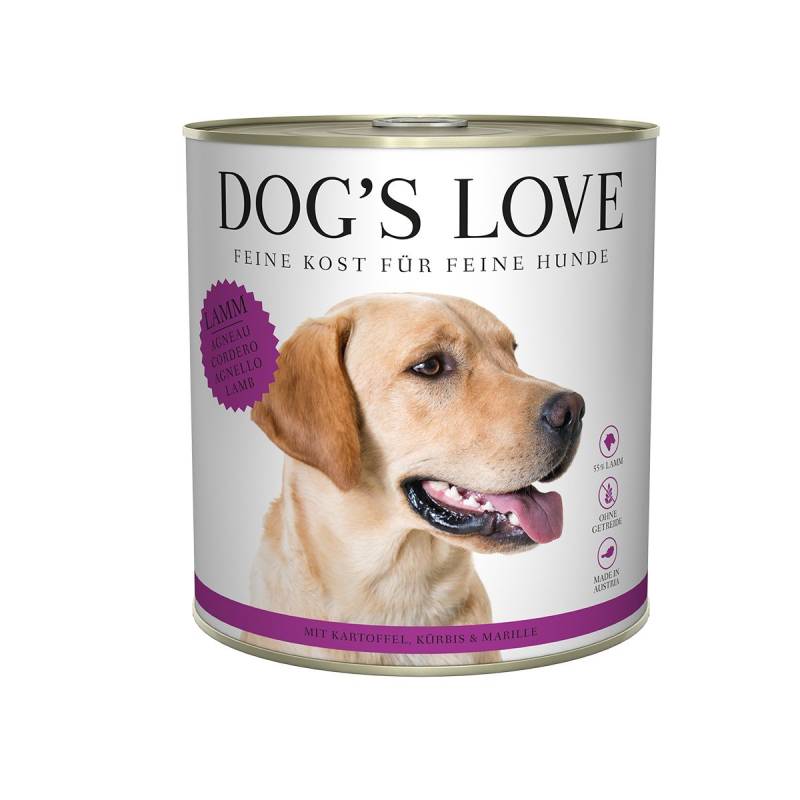 Dog's Love Classic Lamm mit Kartoffel, Kürbis und Marille 12x800g von Dog's Love