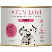 DOG'S LOVE Junior mit Rind und Karotten 6x200 g von Dog's Love