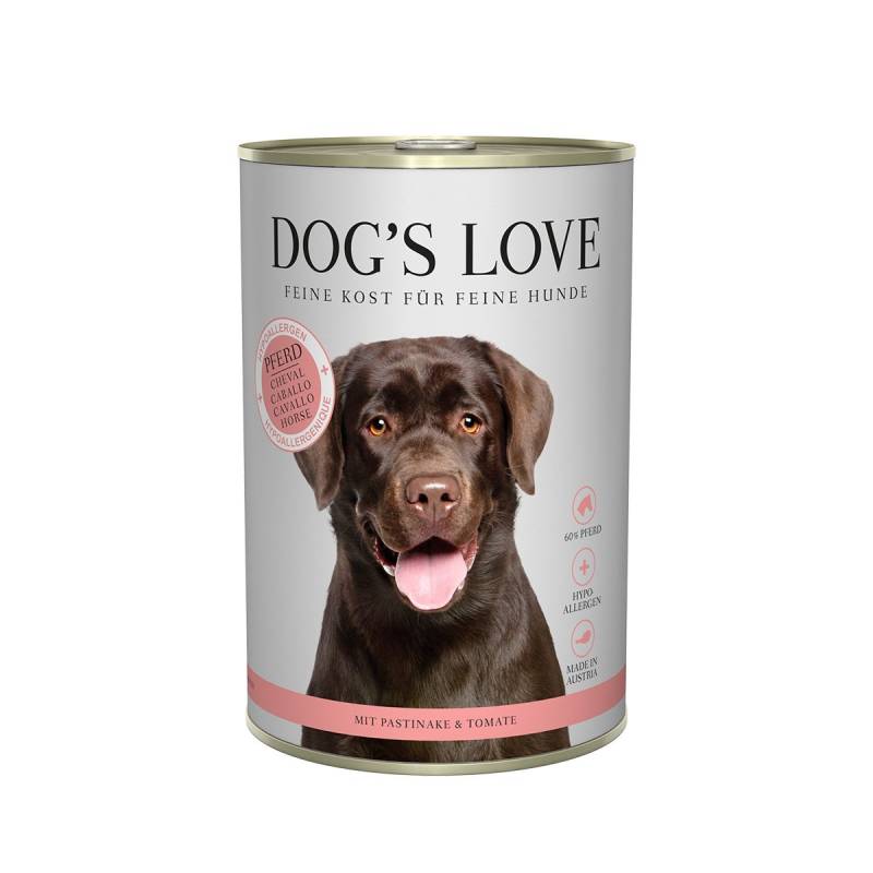 Dog's Love Hypoallergen Pferd mit Pastinaken und Tomaten 12x400g von Dog's Love