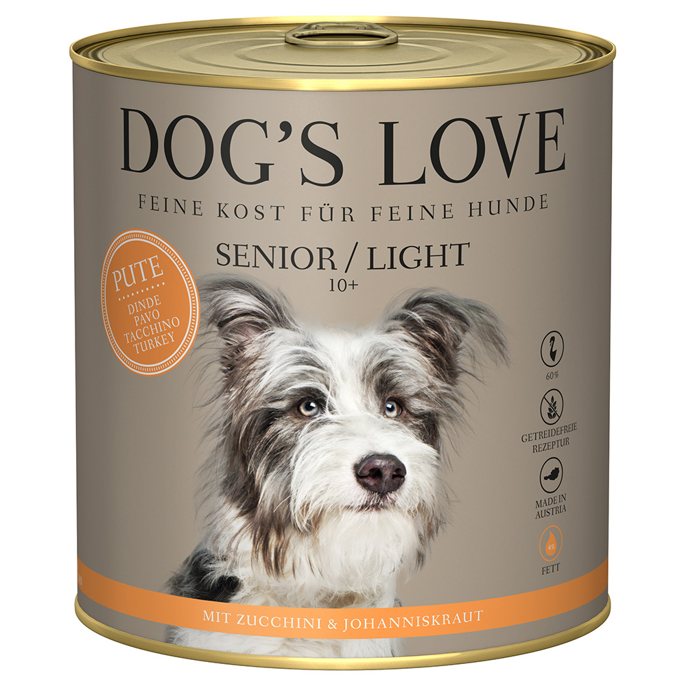 Dog´s Love Senior/Light Pute - 6 x 800 g von Dog´s Love