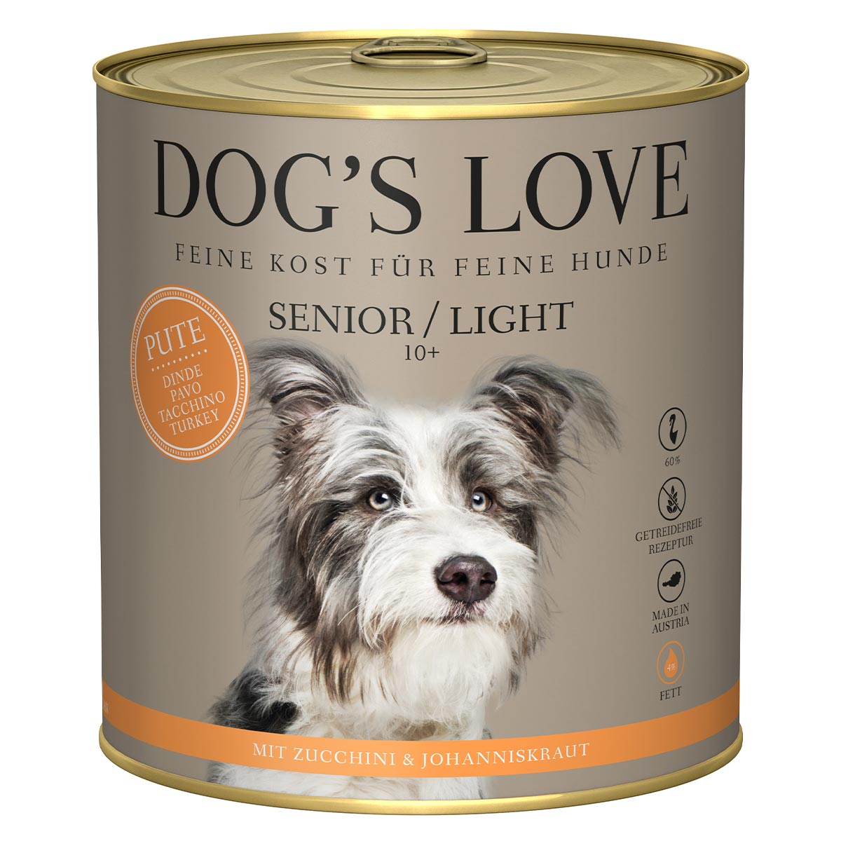 Dog's Love Senior Pute 6x800g von Dog's Love