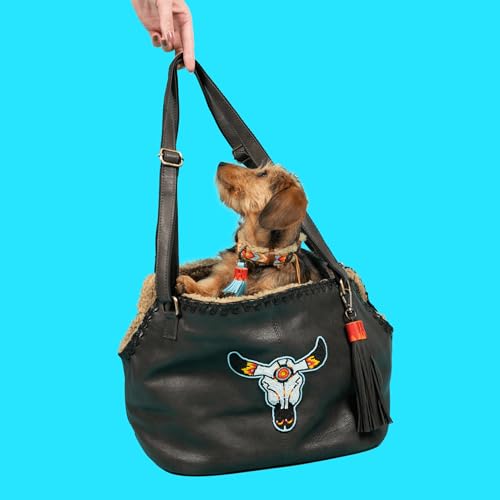 Dog with a Mission – Hundetragetasche | Hundetasche | Tragetasche für Hunde | Hundetrage | Tiertragetasche | Tasche | Bandit – Schwarz – Einheitsgröße – 45 x 30 x 27 cm von Dog with a Mission