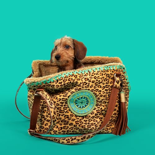 Dog with a Mission - Hundetragetasche | Hundetasche | Tragetasche für Hunde | Hundetrage | Tiertragetasche | Tasche | Tierdruck – Einheitsgröße – 45 x 30 x 27 cm - Leopard Lily von Dog with a Mission