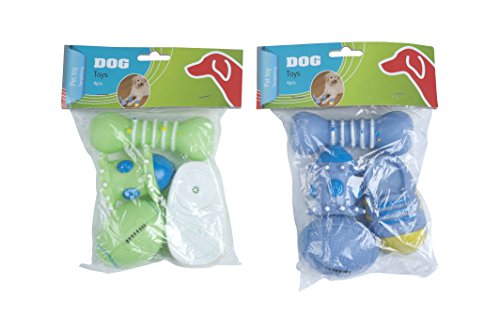 Dog 29358 Hundespielzeug-Set, 4-teilig Farbe Wird zufällig ausgewählt von Dog