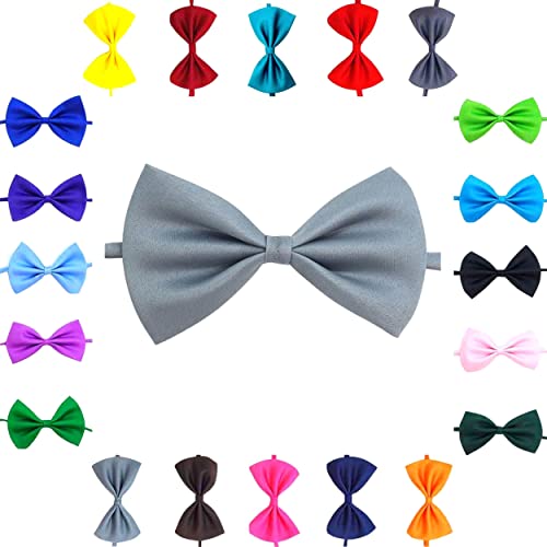 Trendy Bowties Haustier Hund Katze Fliege Halsband Kleine bis Große Haustiere Verstellbar Welpe Kätzchen Junge Mädchen (Grau) von DogCatz