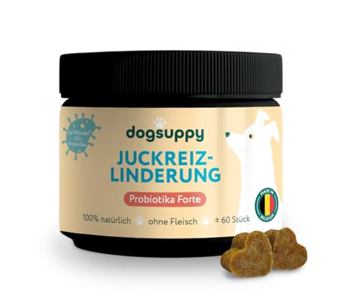 DogSuppy Anti-Juckreiz Probiotika für Hunde, gegen Juckreiz und zur Stärkung des Immunsystems, Unterstützt die Verdauung & Darmflora, 3 Milliarden Prä- und Probiotika pro Snack, 60 leckere Snacks von DogSuppy