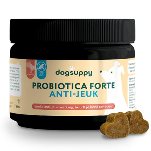 Dogsuppy Anti-Juckreiz & Pfoten-Lecken Probiotika mit 100% natürlichen 60 weichen Kautabletten. Angereichert mit 3 Milliarden Prä- & Probiotika für Hunde zur Reduzierung von Juckreiz von DogSuppy