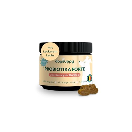 Probiotika Forte, Für eine optimale Gesundheit des Darms, 100% Natürlich, mit Lachsgeschmack, 60 leckere Snacks von DogSuppy