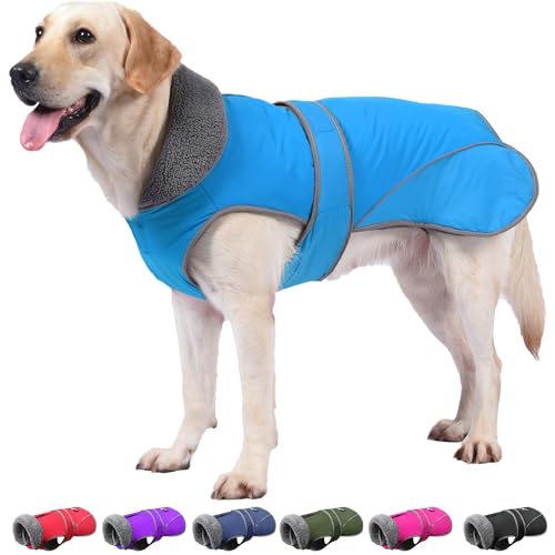 Dogcheer Hundemantel, Weihnachts-Hundejacke, wasserdichter Hunde-Wintermantel für kaltes Wetter, reflektierend, verstellbar, Haustier-Schneejacke, Welpen-Fleecepullover für kleine, mittelgroße und von Dogcheer