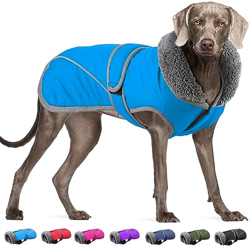 Dogcheer Hundemantel, warme Hundejacke, Wintermantel, Weihnachtshunde-Fleecepullover mit Klettverschluss, reflektierend, für kaltes Wetter, wasserdichte Hundeschneejacke für kleine, mittelgroße und von Dogcheer