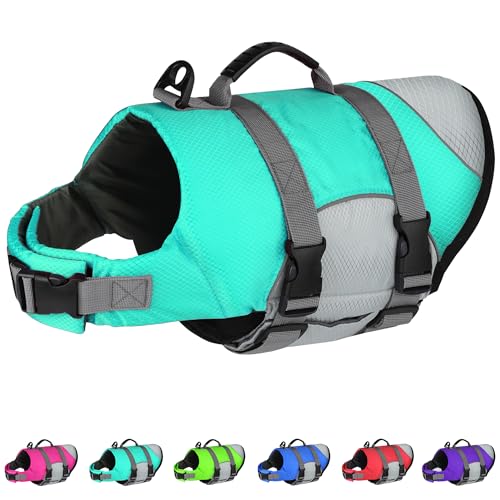 Dogcheer Hundeschwimmweste, Sport-Stil, Hundeschwimmweste zum Schwimmen und Bootfahren, reflektierend und verstellbar, für Welpen, schwimmende Schwimmweste, Haustier-PFD-Rettungsweste, für kleine, von Dogcheer