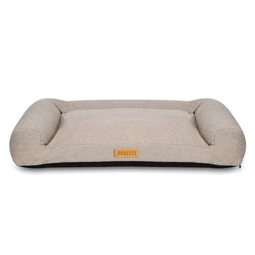 Dogeste Hundebett Hunde - Hundekörbchen Waschbar - Personalisierte Hundekörbchen mit Gravieren Namen - Hundesofa (Grau, XL) von Dogeste