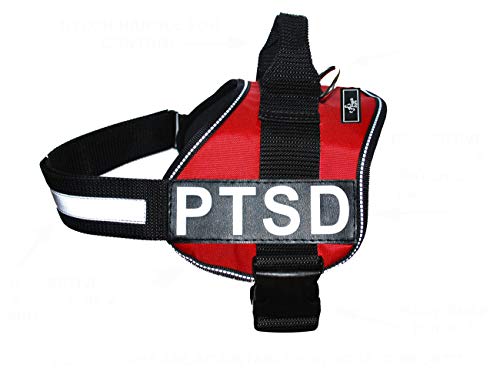 Doggie Stylz Hund Stylz Service Hundegeschirr Weste Wird mit 2 Reflektierenden PTSD Klettverschluss Patches. Bitte Messen Sie Hund vor Bestellung, Girth 19-25", Rot von Doggie Stylz